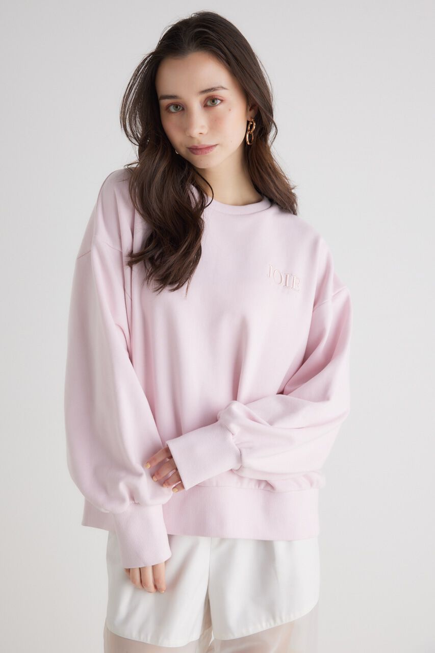 rienda「メッセージロゴスウェットTOP」|Tシャツ・カットソー|L/PNK1