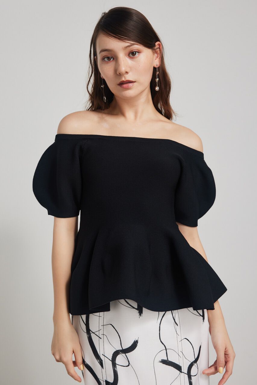 rienda「メニーWAYペプラムKnit TOP」|ニット・セーター|