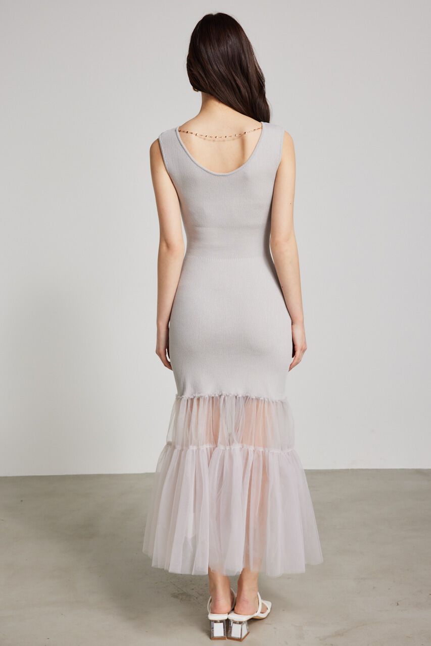 rienda「チュールマーメイドKnit OP」|ワンピース|