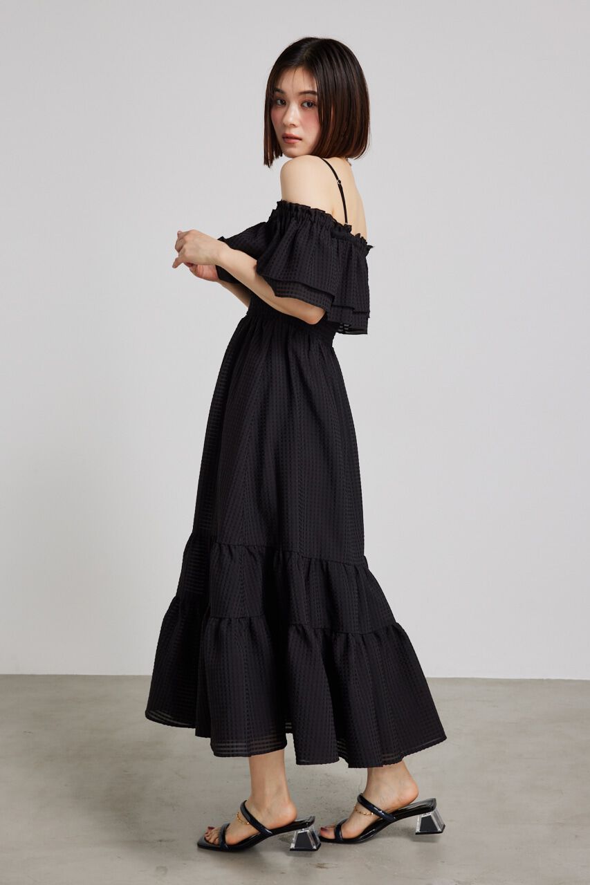 rienda「オフショルダーフリルフレアOP」|ワンピース|