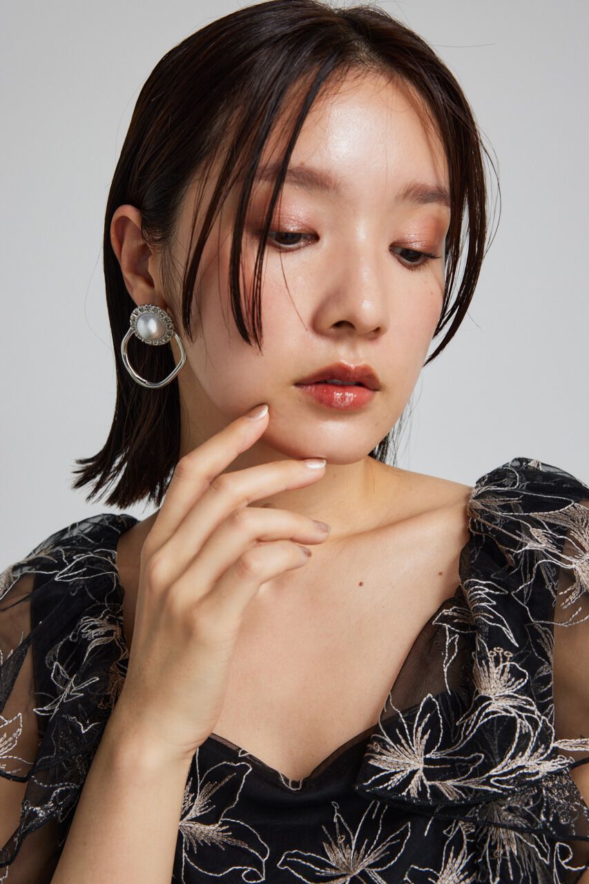 rienda「2WAYビッグフェイクパールピアス」|ピアス|