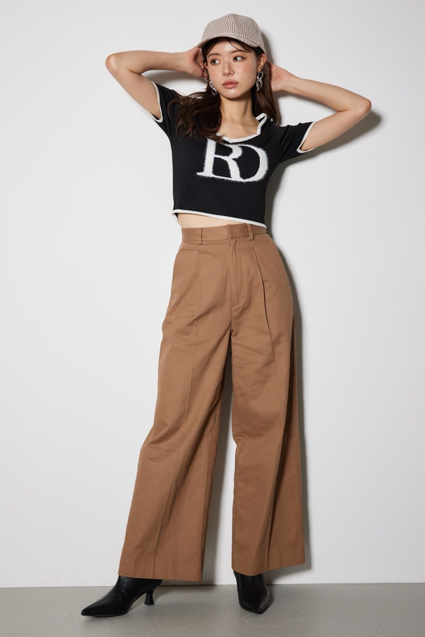 rienda「フロントタックチノジャストウエストパンツ」|その他|