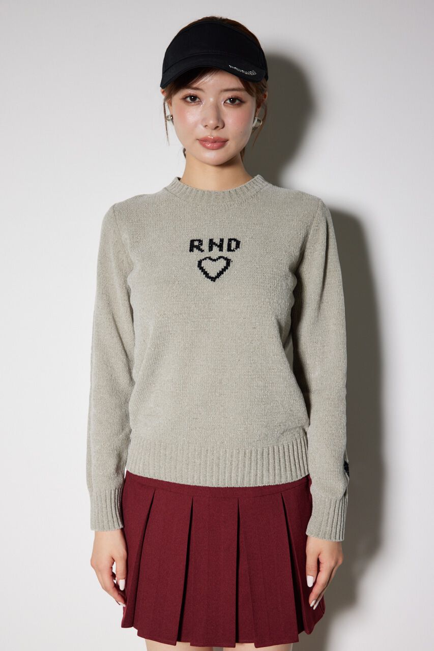 rienda「バストロゴモールニットトップス」|ニット・セーター|