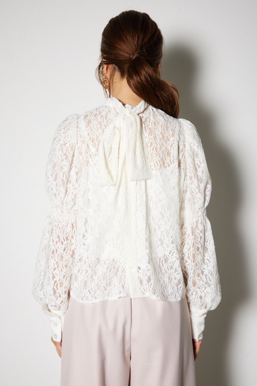 rienda「ショルダーシャーリングボウタイブラウス」|シャツ・ブラウス|