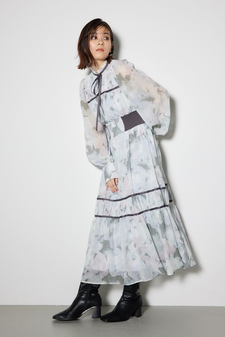 rienda「ニットコンビライクフレアワンピース」|ワンピース|