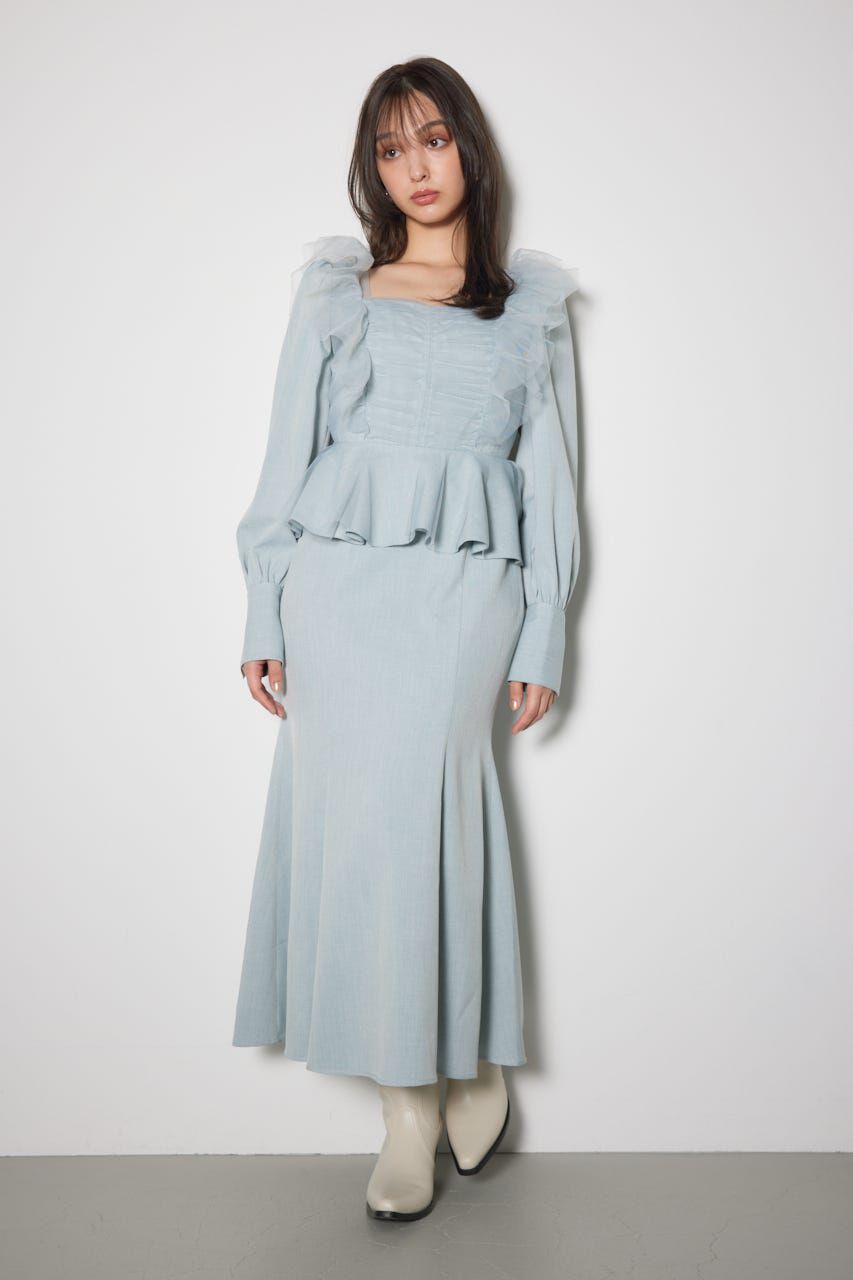 rienda「チュールドッキングマーメイドワンピース」|ワンピース|BLU