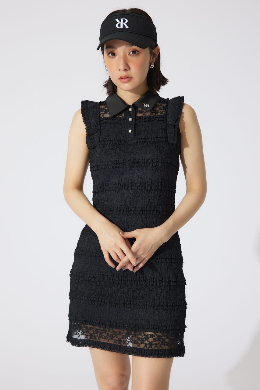 rienda「カットレースワンピース」|ワンピース|BLK