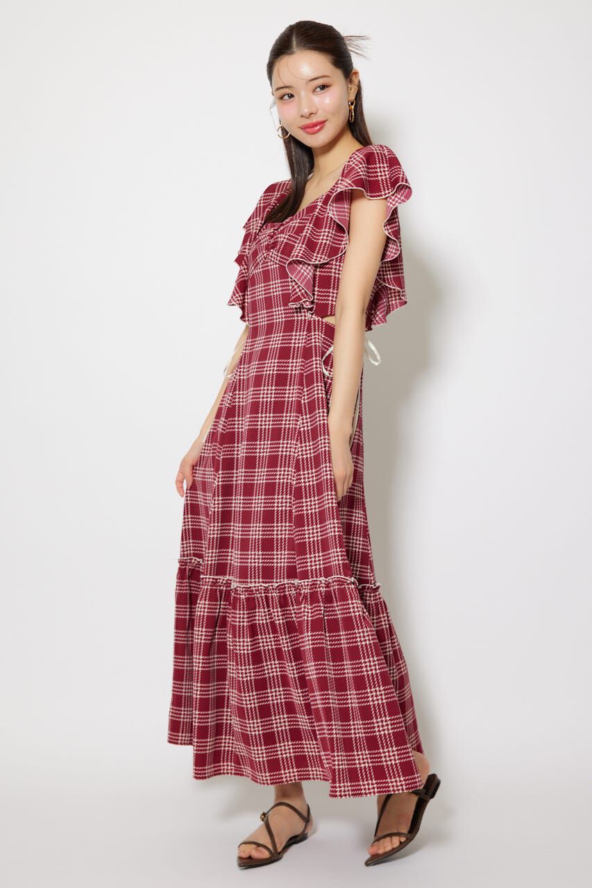 rienda「フリルウエストオープンワンピース」|ワンピース|