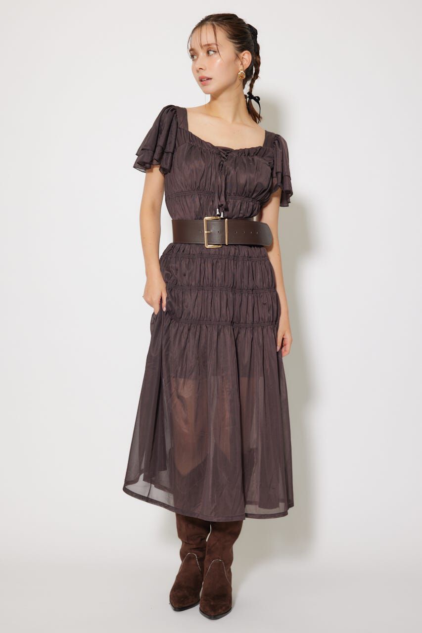 rienda「ワッシャーリラクシーカットワンピース」|ワンピース|