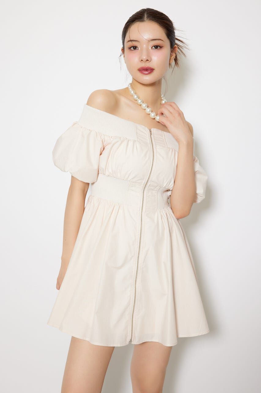 rienda「MA-1オフショルミニフレアワンピース」|ワンピース|