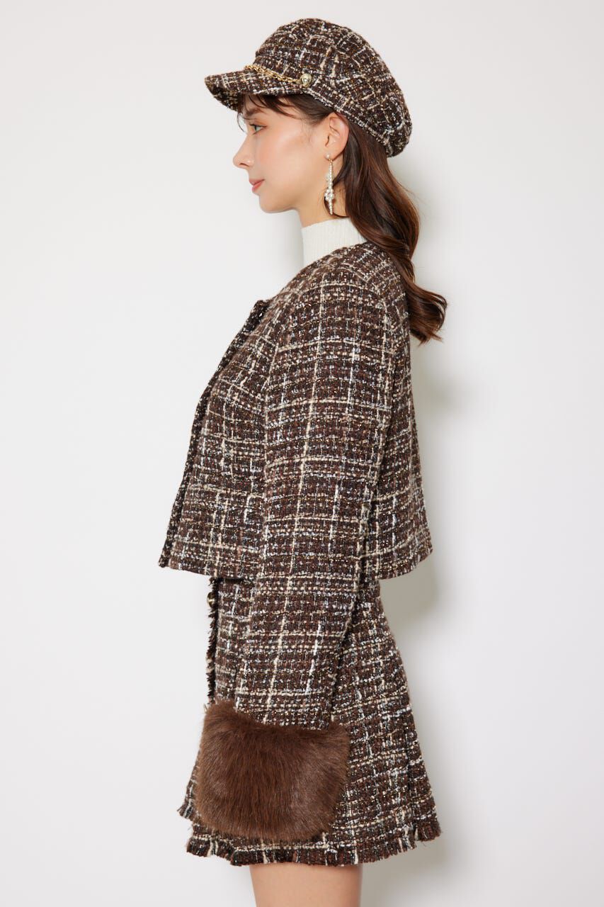 rienda「2WAYツイードショートジャケット」|その他|