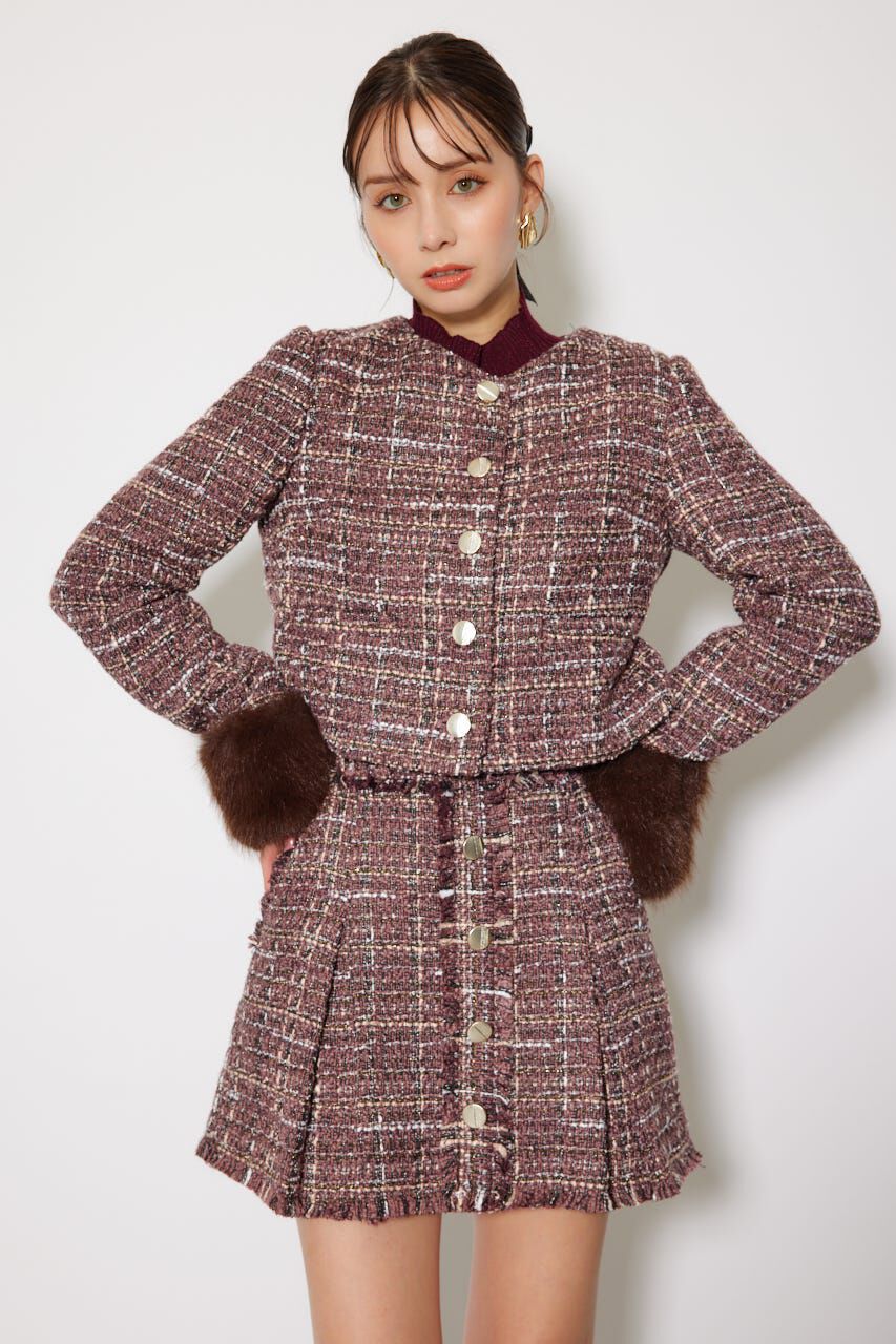 rienda「2WAYツイードショートジャケット」|その他|