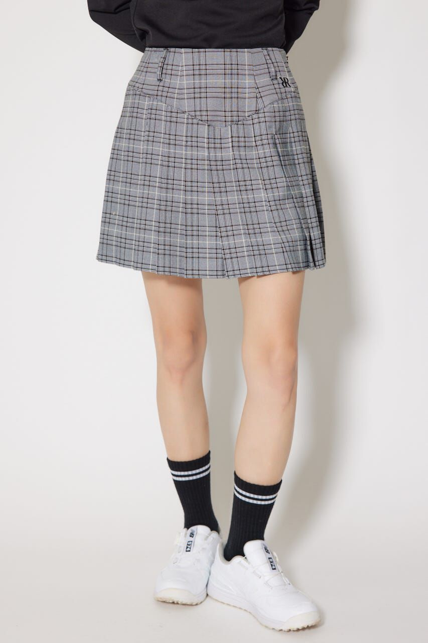 rienda「グレンチェックプリーツスカート」|スカート|