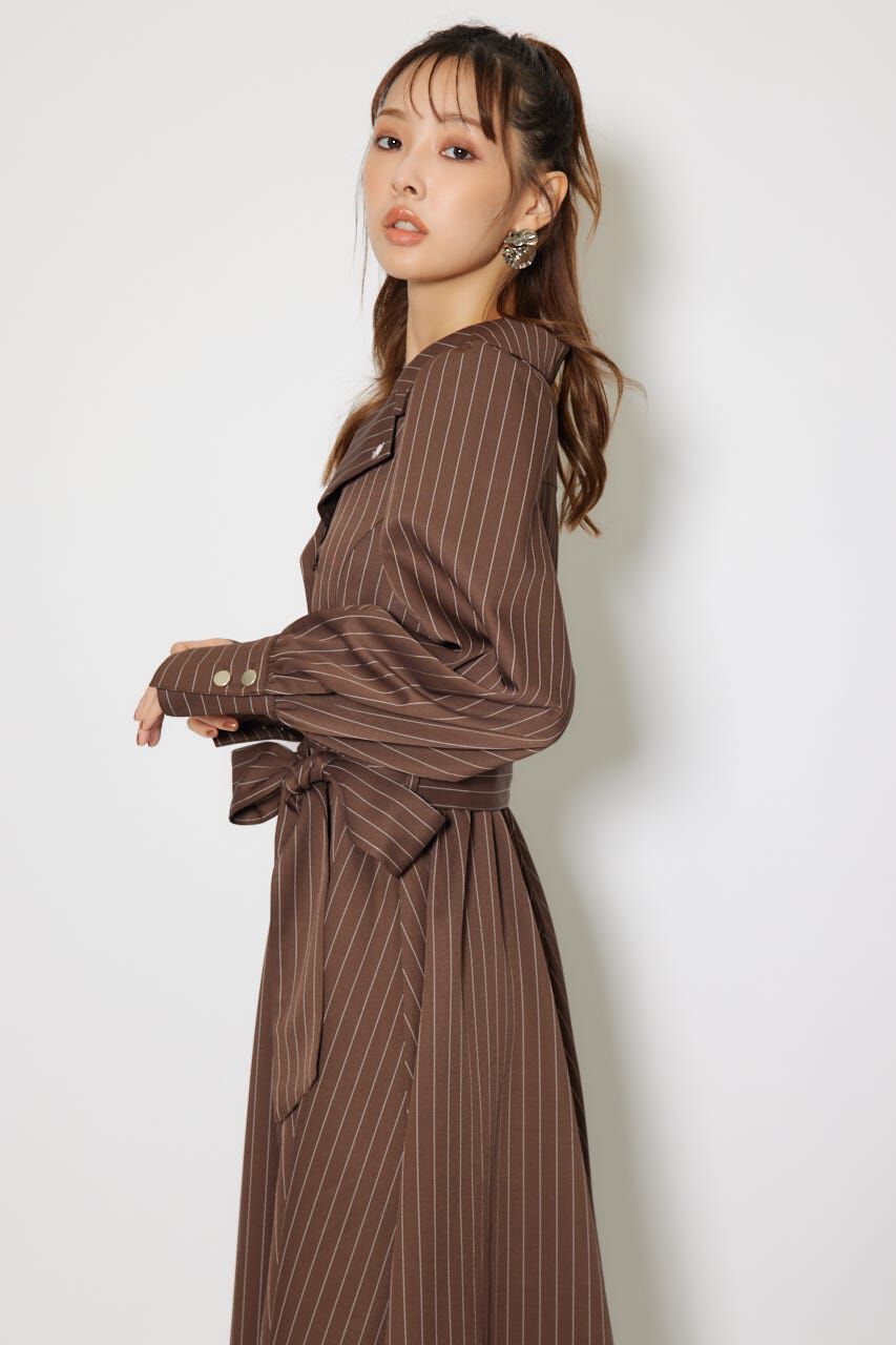 rienda「オープンカラーフレアワンピース」|ワンピース|