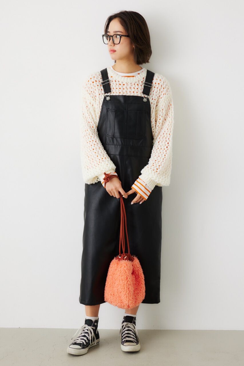 RODEO CROWNS「フェイクレザーサロペットスカート」|その他|