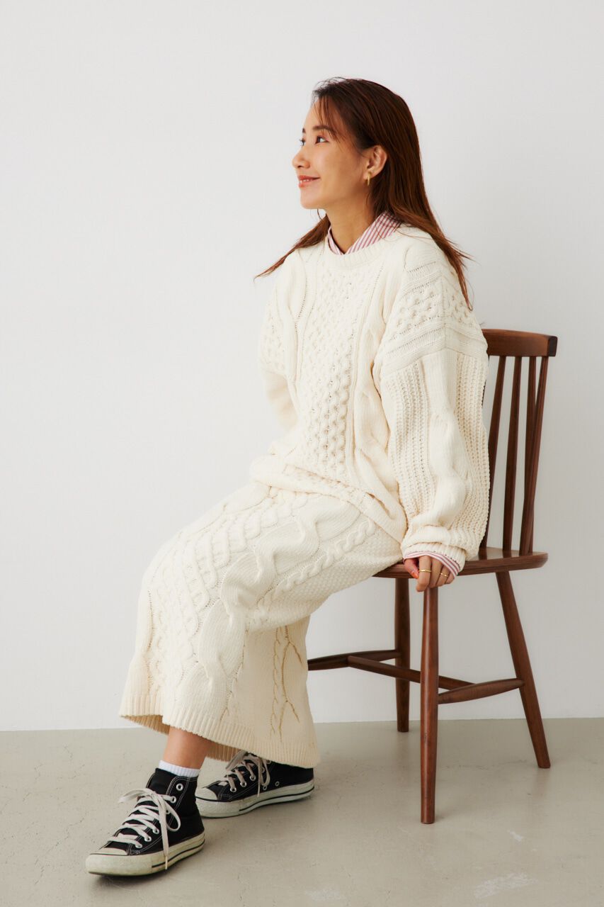 RODEO CROWNS「モールニットケーブルスカート」|スカート|