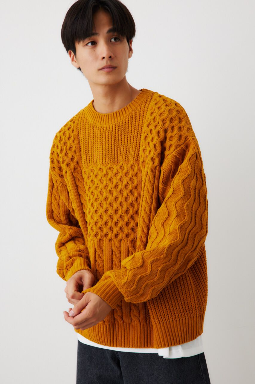 RODEO CROWNS「メンズモールケーブルニットトップス」|ニット・セーター|MST