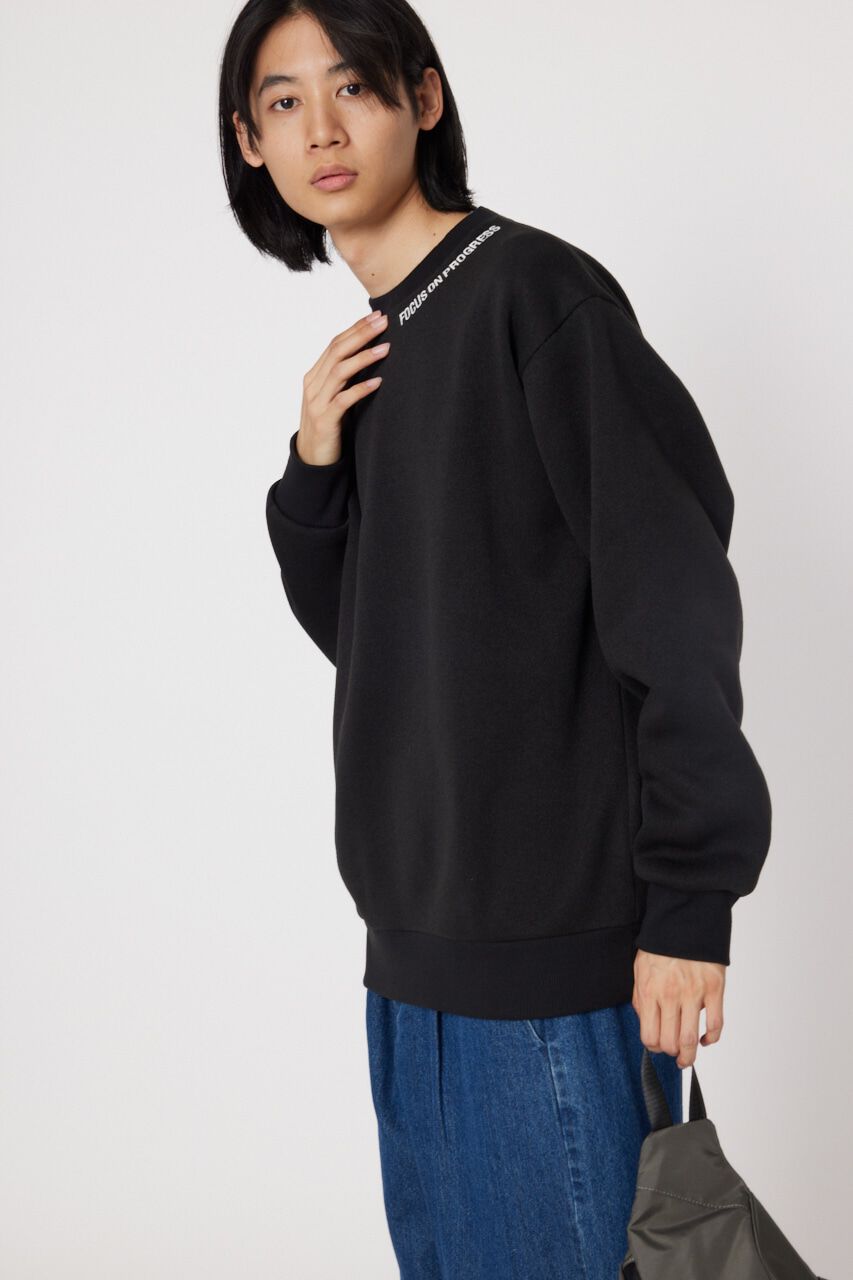 RODEO CROWNS「ニットライクメッセージロゴスウェットトップス」|Tシャツ・カットソー|BLK