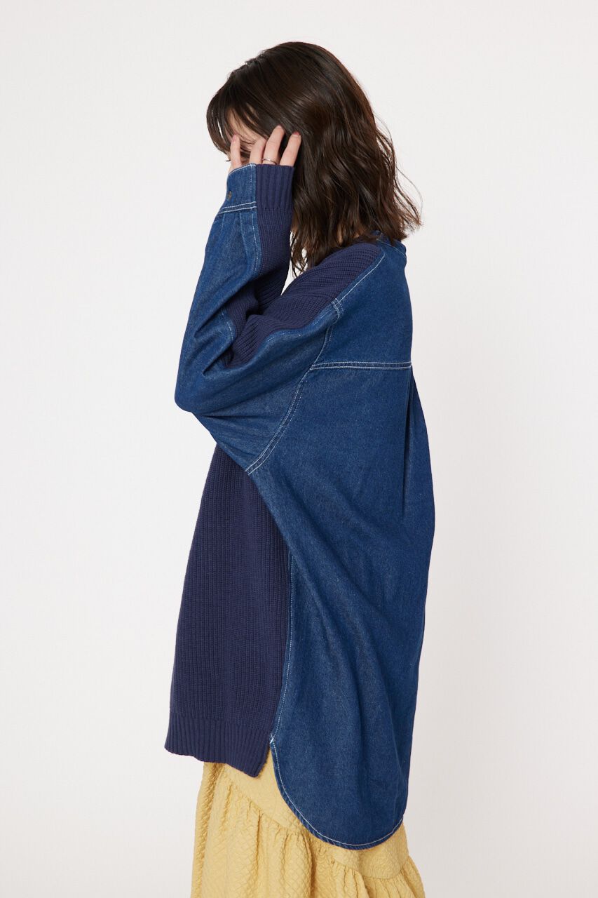 RODEO CROWNS「デニムドッキングニットワンピース」|ワンピース|