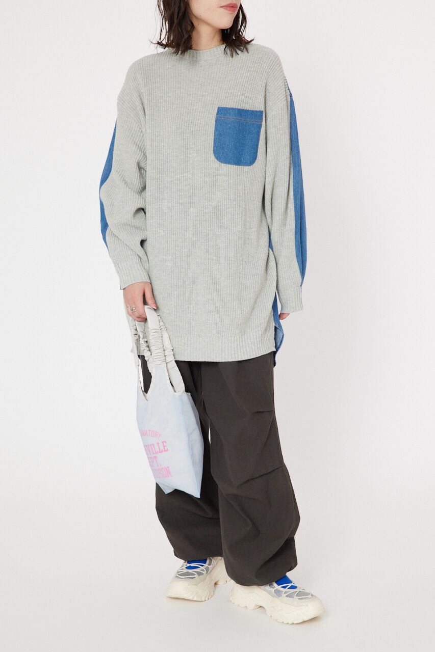 RODEO CROWNS「デニムドッキングニットワンピース」|ワンピース|