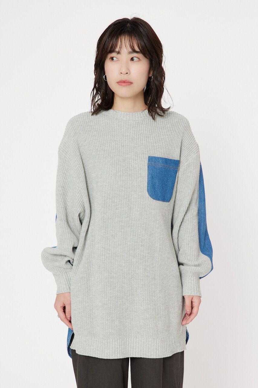 RODEO CROWNS「デニムドッキングニットワンピース」|ワンピース|