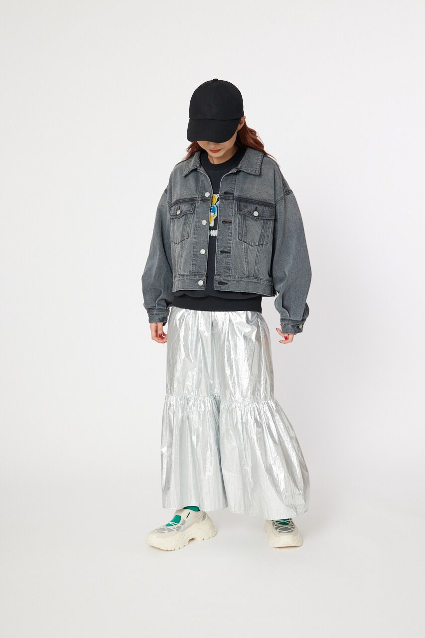 RODEO CROWNS「メタリックギャザースカート」|スカート|