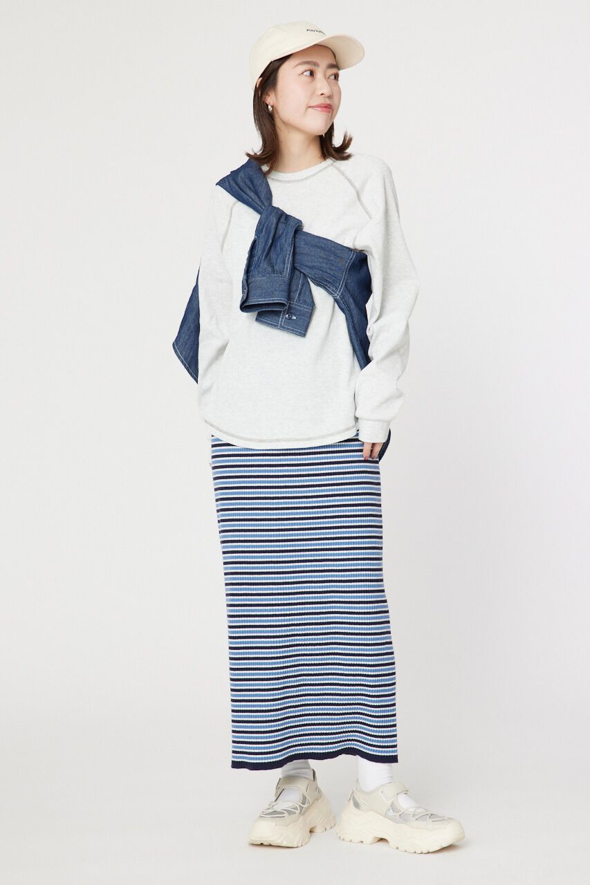 RODEO CROWNS「ワッフルラグランルーズトップス」|Tシャツ・カットソー|