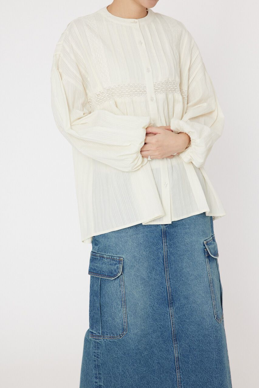 RODEO CROWNS「タックレースブラウス」|シャツ・ブラウス|