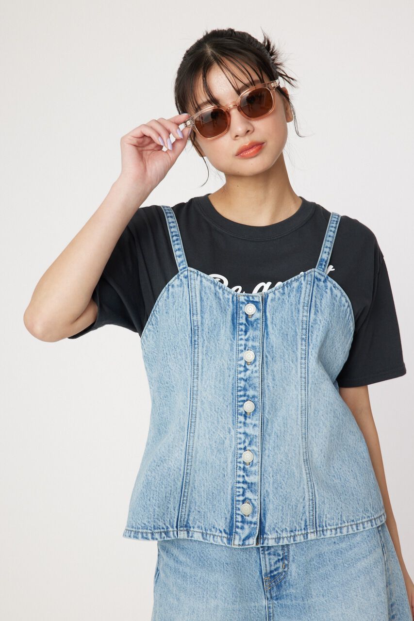 RODEO CROWNS「デニムキャミソール」|キャミソール|