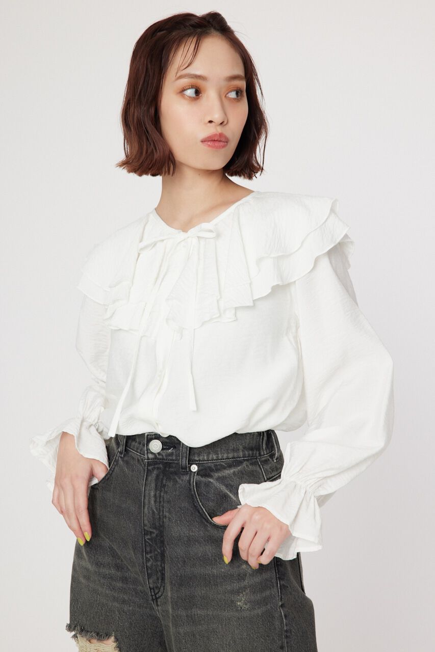 RODEO CROWNS「フリルカラーブラウス」|シャツ・ブラウス|