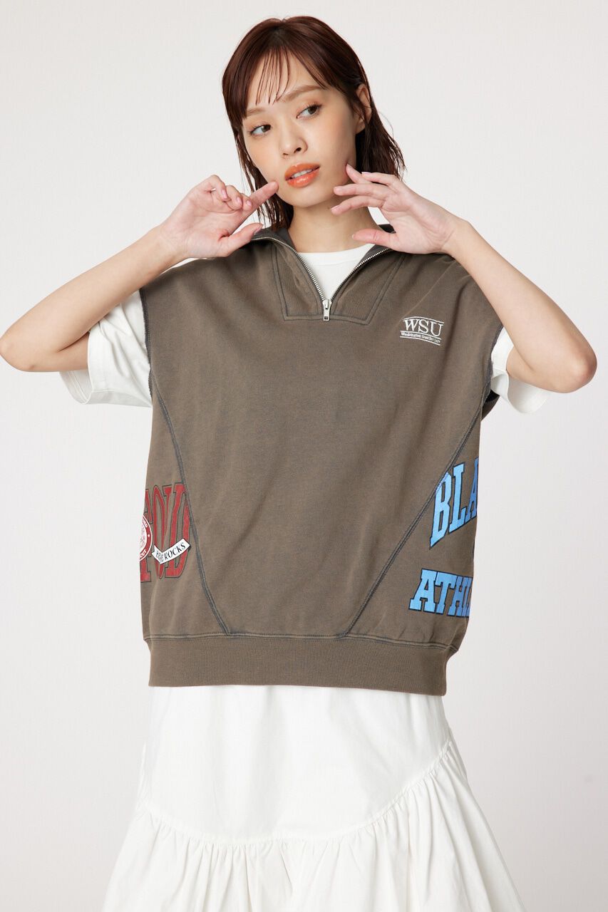 RODEO CROWNS「リメイクハーフジップベスト」|Tシャツ・カットソー|C.GRY