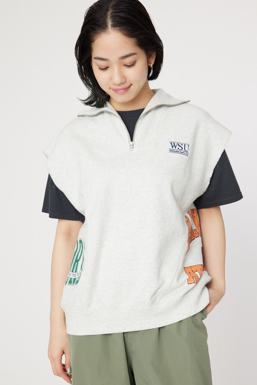 RODEO CROWNS「リメイクハーフジップベスト」|Tシャツ・カットソー|