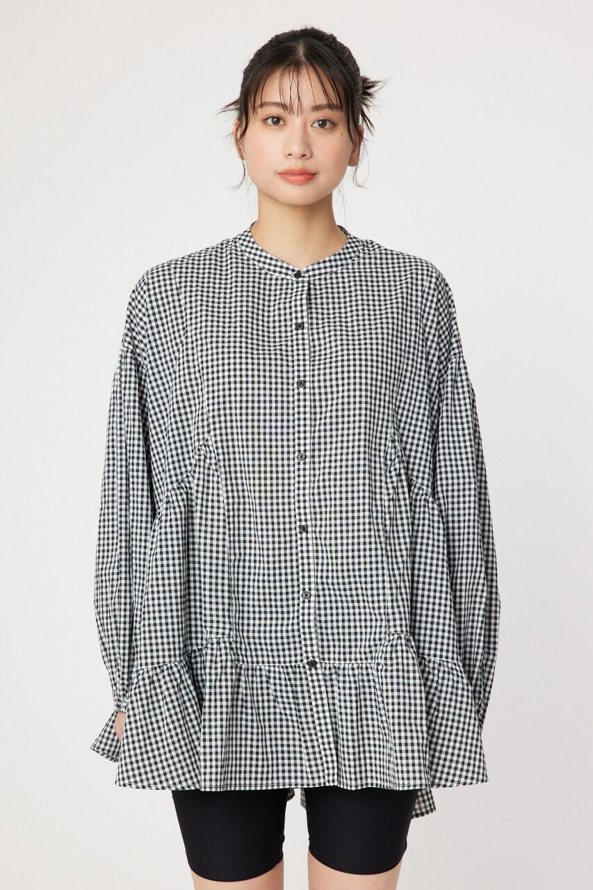 RODEO CROWNS「バンドカラーティアードチュニック」|シャツ・ブラウス|