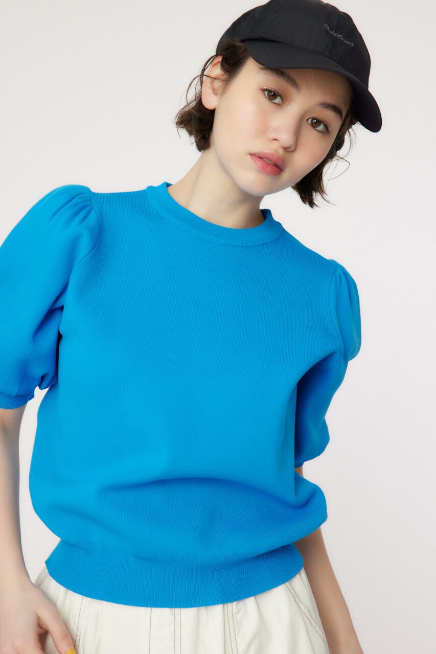 RODEO CROWNS「ショルダーパフニットトップス」|ニット・セーター|BLU