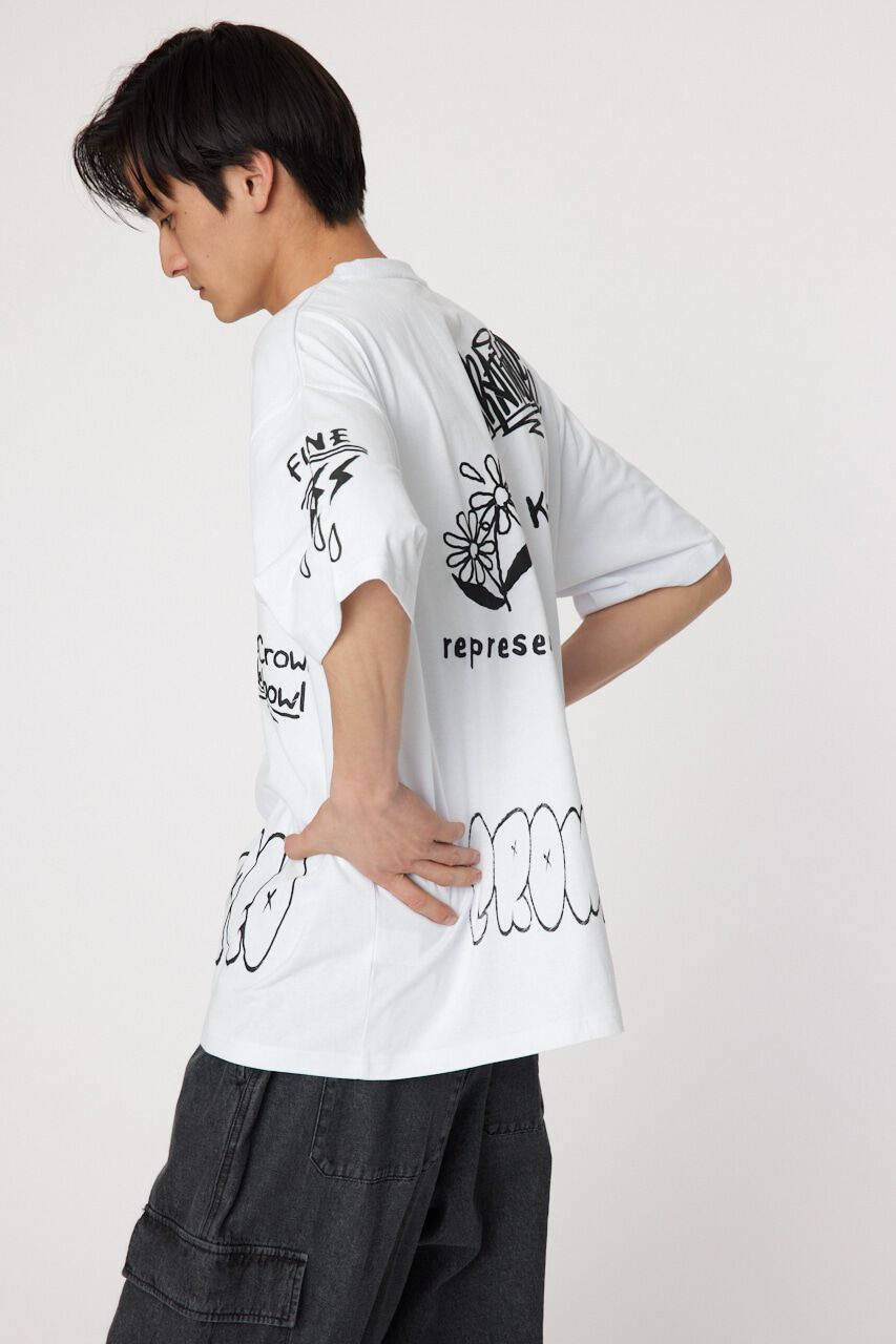RODEO CROWNS「ラクガキハッポウ Tシャツ」|Tシャツ・カットソー|