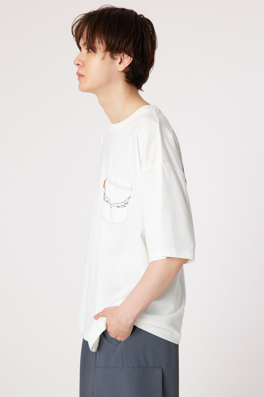 RODEO CROWNS「メンズ デニムパッチTシャツ」|Tシャツ・カットソー|