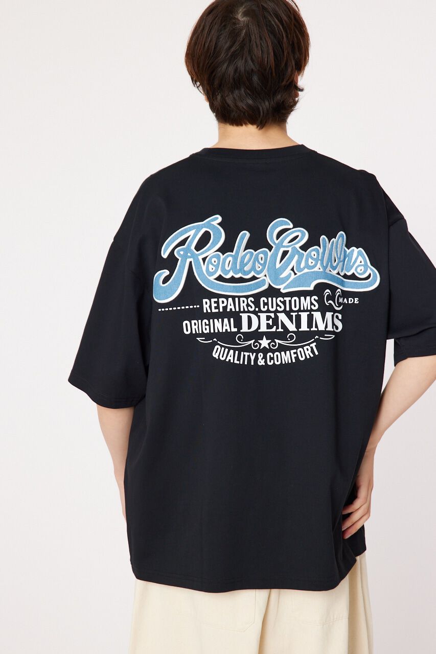RODEO CROWNS「メンズ デニムパッチTシャツ」|Tシャツ・カットソー|