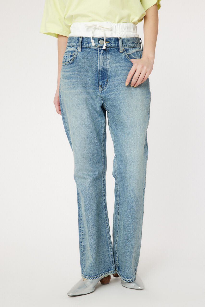 RODEO CROWNS「レイヤードウエストフレアボーイズデニム」|デニム|