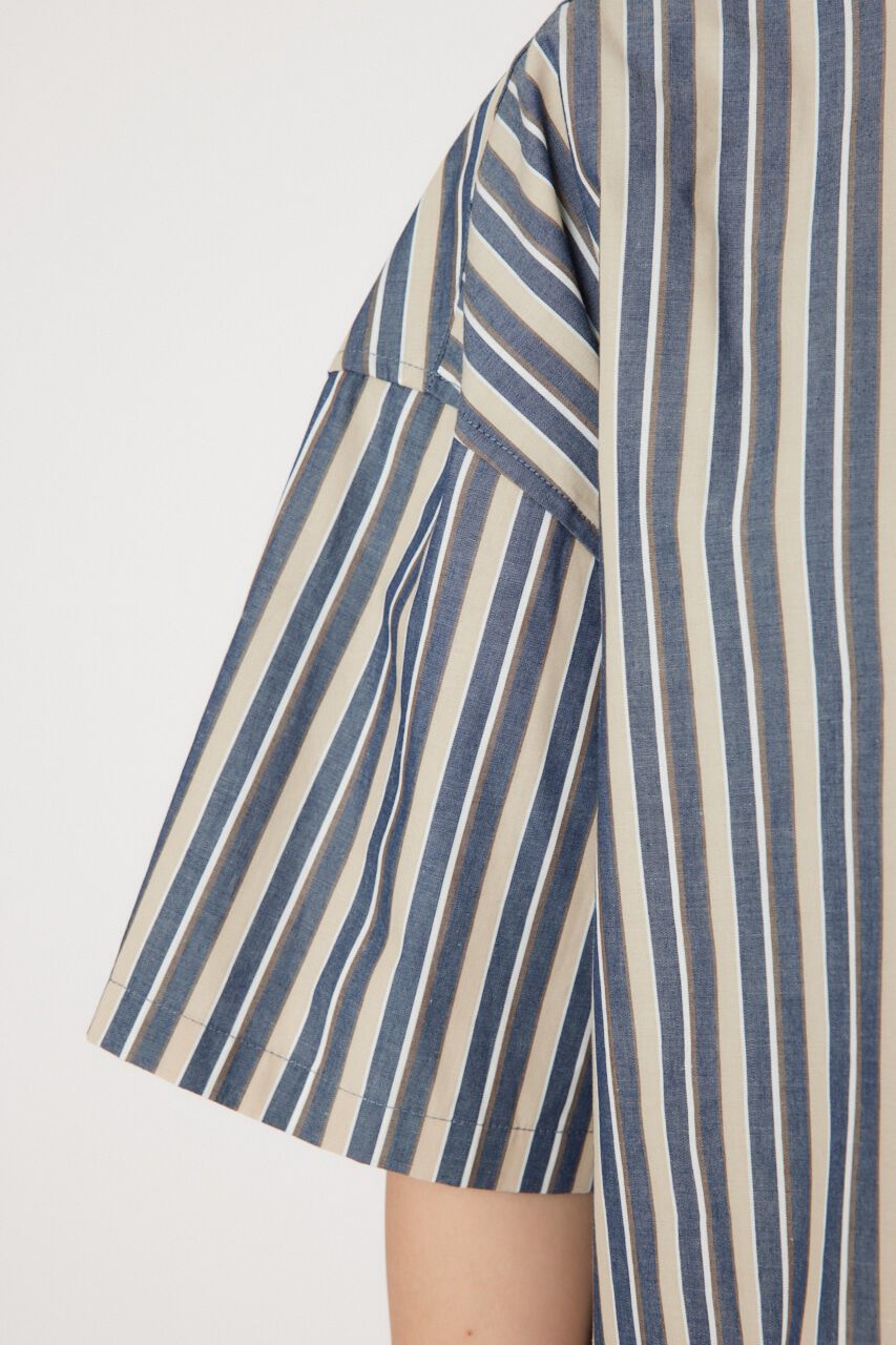 RODEO CROWNS「マルチストライプ ルーズハーフスリーブシャツ」|シャツ・ブラウス|