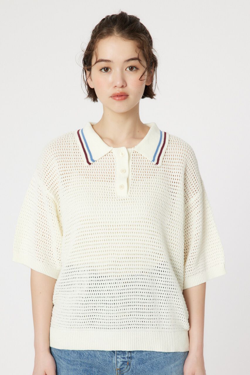 RODEO CROWNS「メッシュニットポロシャツ」|ニット・セーター|