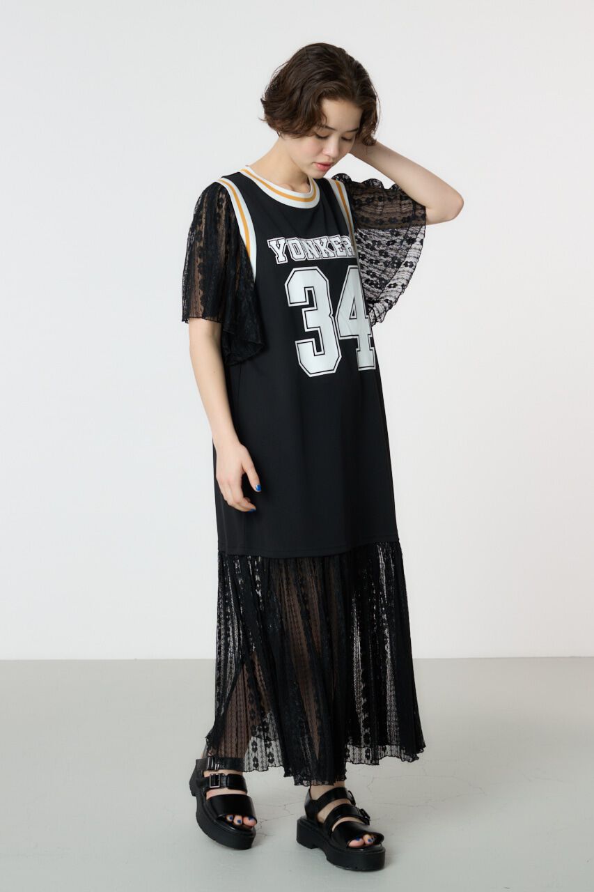 RODEO CROWNS「カスタムレースドッキングワンピース」|ワンピース|BLK