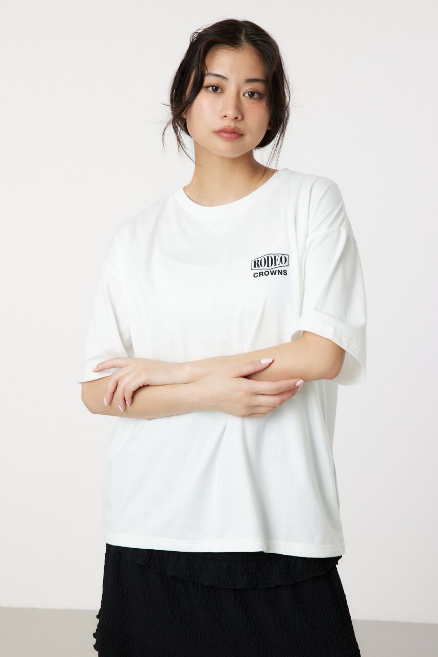 RODEO CROWNS「RC racer Patch Tシャツ」|Tシャツ・カットソー|O/WHT1