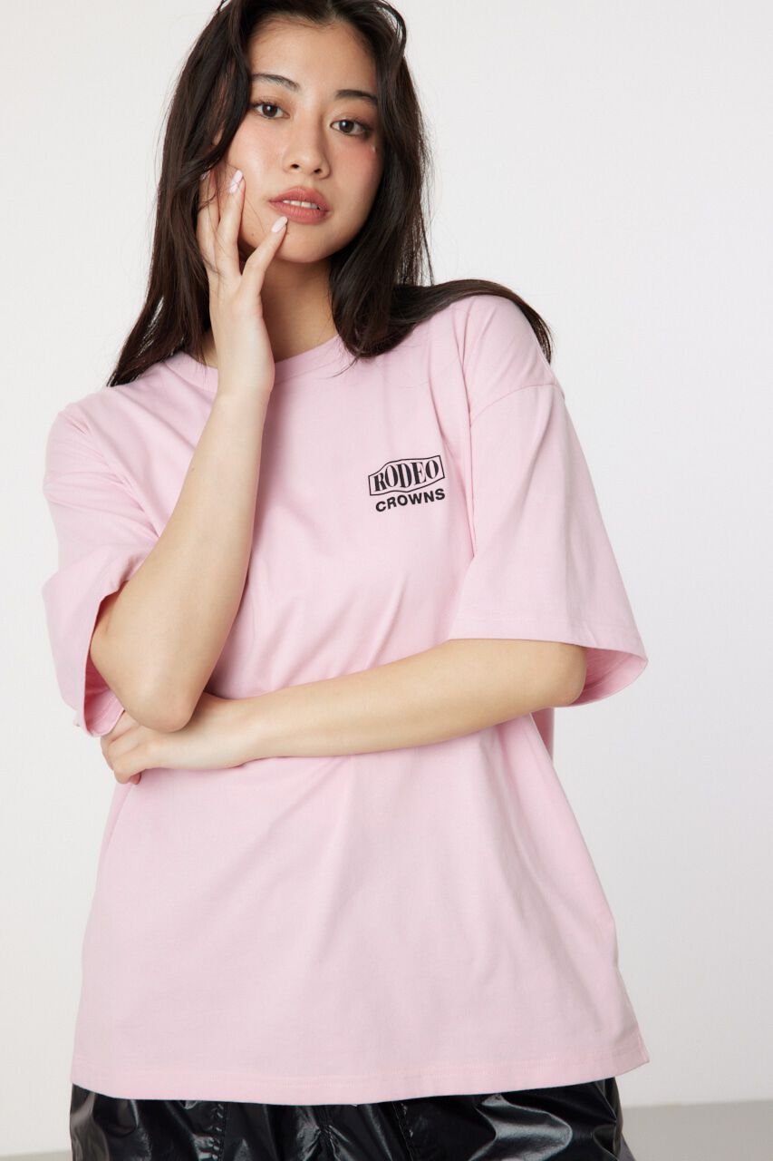 RODEO CROWNS「RC racer Patch Tシャツ」|Tシャツ・カットソー|L/PNK1
