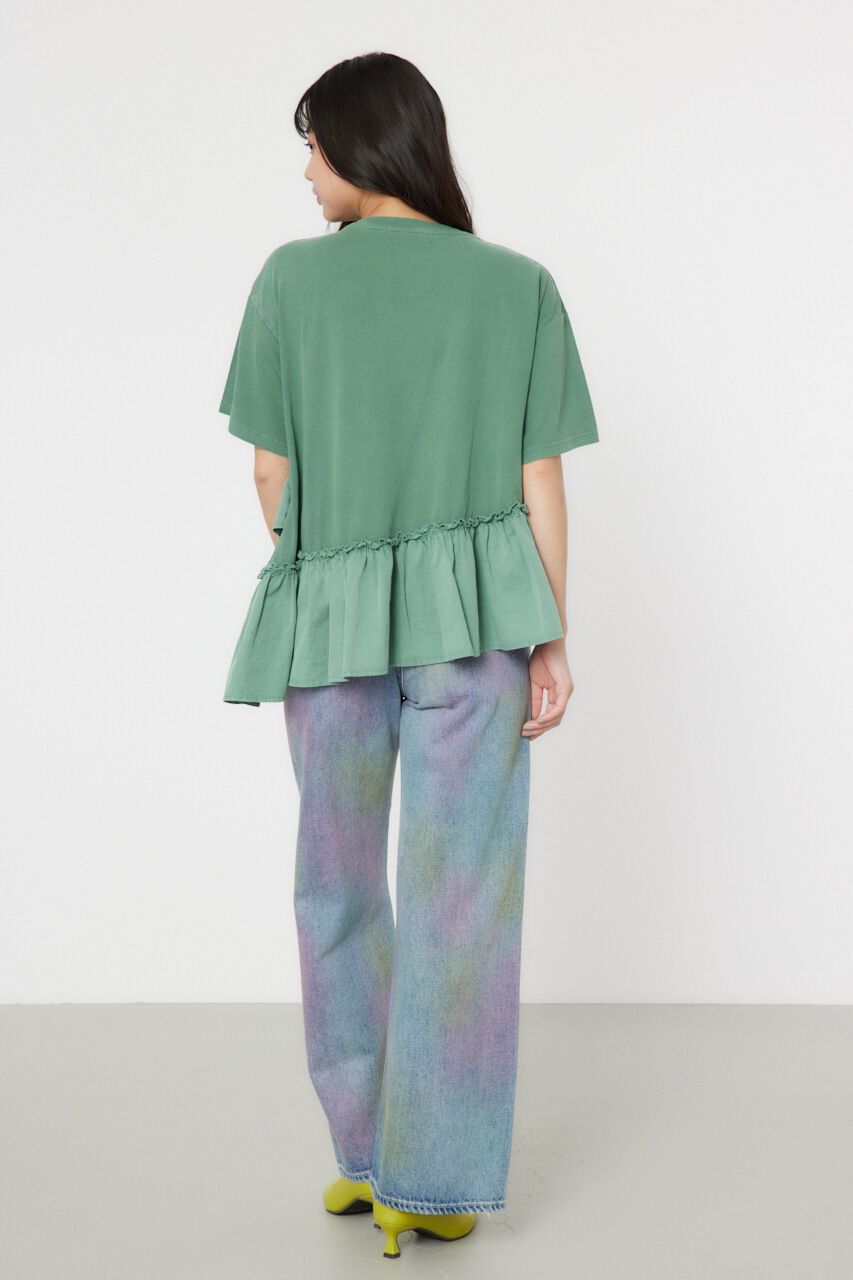 RODEO CROWNS「ピグメントフリルドッキングトップス」|Tシャツ・カットソー|