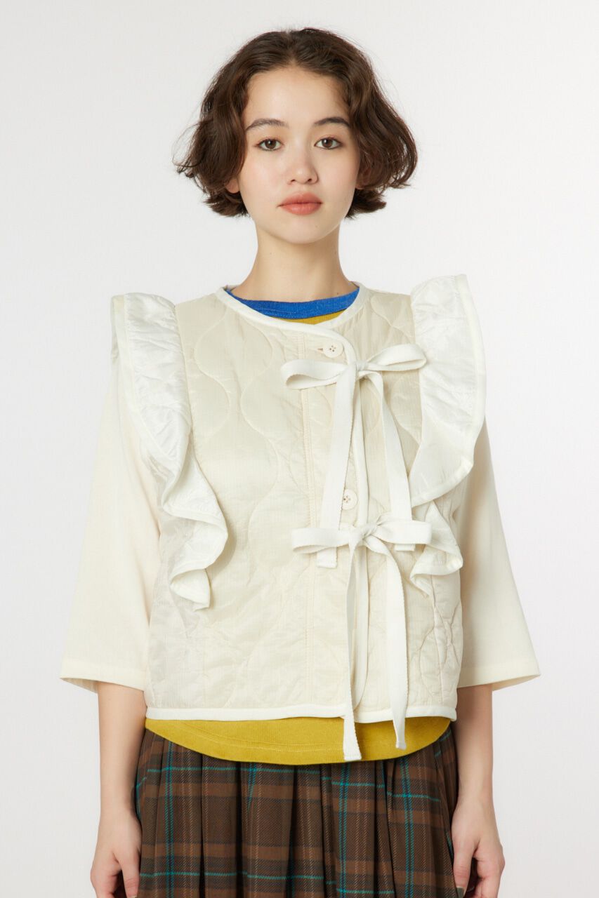 RODEO CROWNS「キルティングフリルベスト」|ダウンベスト・ベスト|