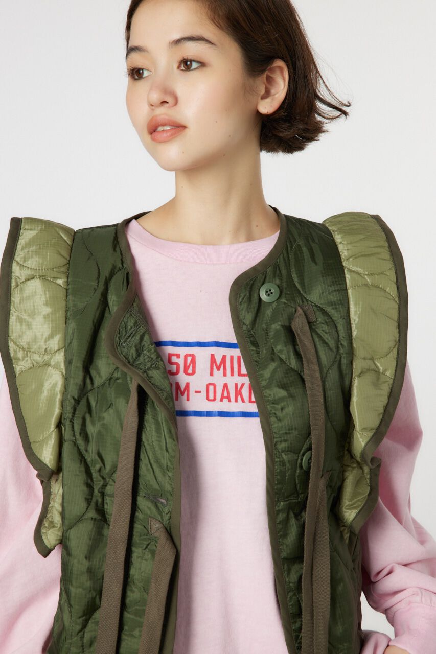 RODEO CROWNS「キルティングフリルベスト」|ダウンベスト・ベスト|