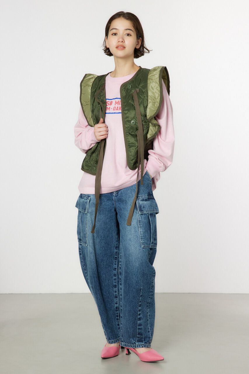 RODEO CROWNS「キルティングフリルベスト」|ダウンベスト・ベスト|