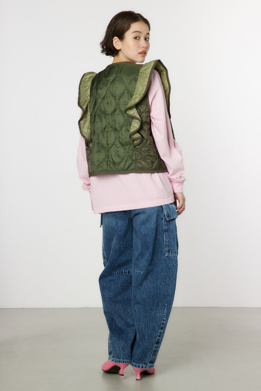 RODEO CROWNS「キルティングフリルベスト」|ダウンベスト・ベスト|