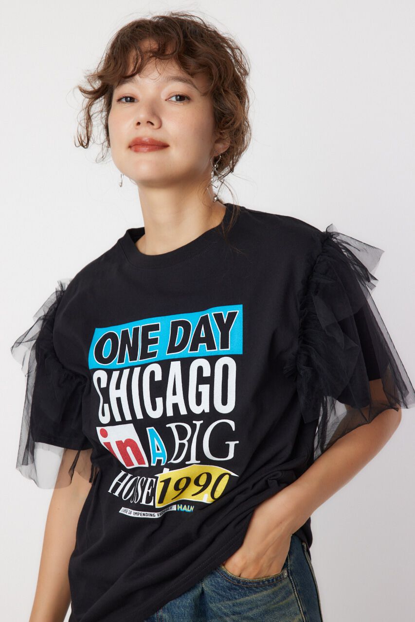 RODEO CROWNS「ONE DAY 袖チュールトップス」|Tシャツ・カットソー|