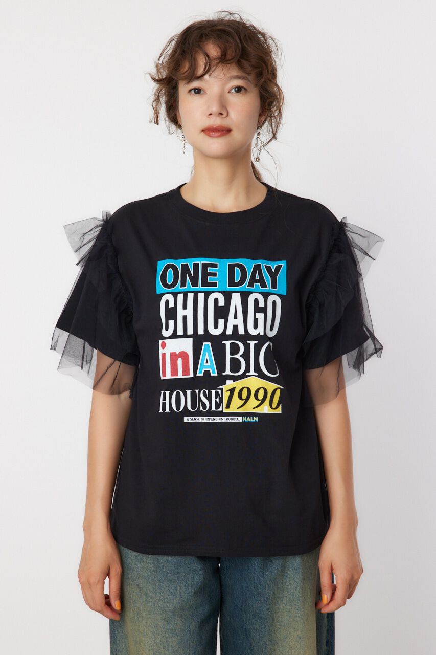 RODEO CROWNS「ONE DAY 袖チュールトップス」|Tシャツ・カットソー|